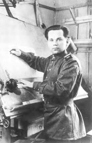 Ст. сержант М.Т.Калашников в период работы на полигоне НИПСВО (1944-1946)